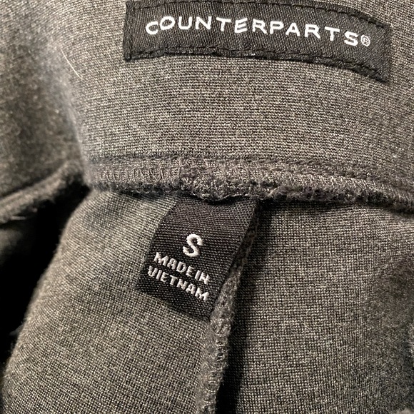 Ladies Counterparts Size S Ponte Knit Bootcut Pants, Gray, Petite Length - Picture 2 of 4